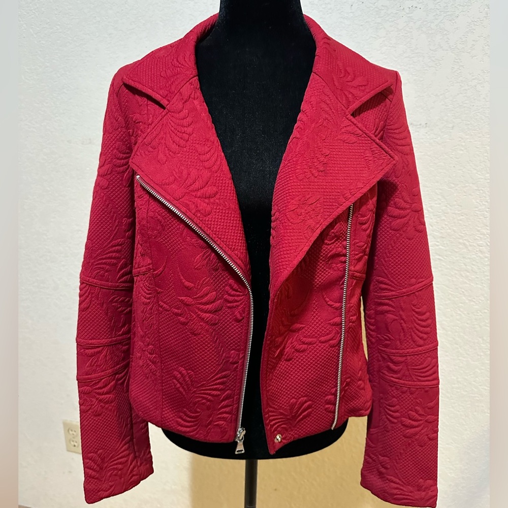 Women's Red Size Small Zip Up Blazer from Express